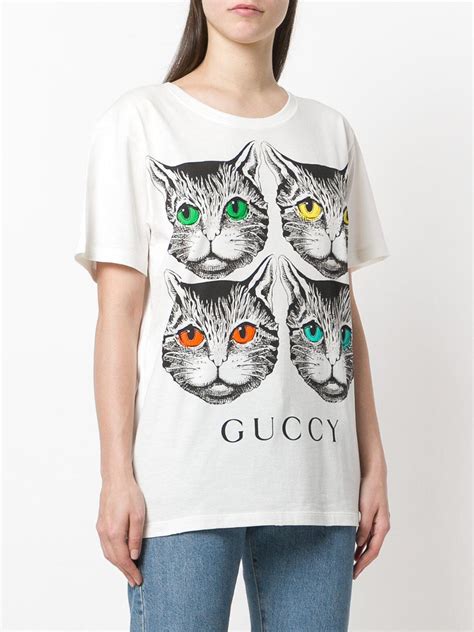 gucci mystic cat shirt|Gucci ace angry cat.